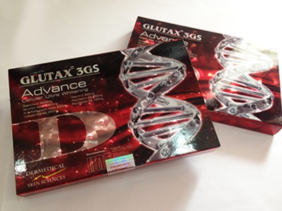 GLUTAX, 3GS, ADVANCE, GLUTATHIONE, SKIN, WHITENING, INJECTION,