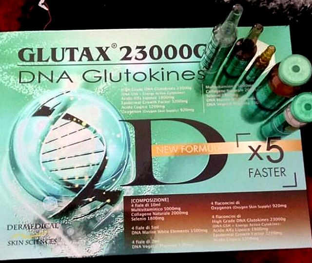 GLUTAX, 23000GK, DNA, GLUTOKINES, GLUTATHIONE, SKIN, WHITENING