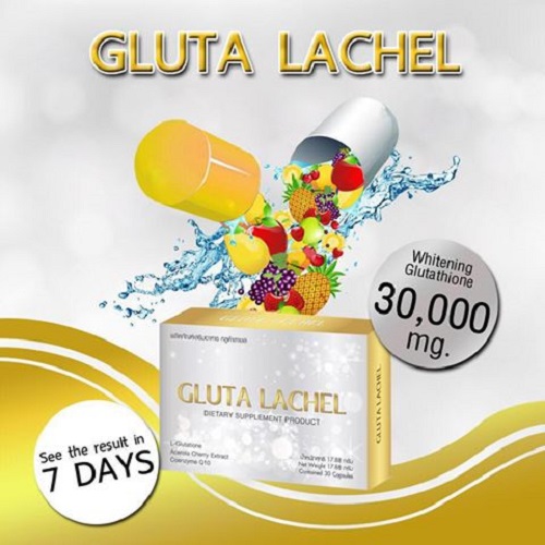 30 CAPS GLUTA LACHEL (LAPUNZEL) FOR SUPER AURA WHITENING SKIN ACNE SCARS REDUCE DARK SPOT by www.ccthaitown.com