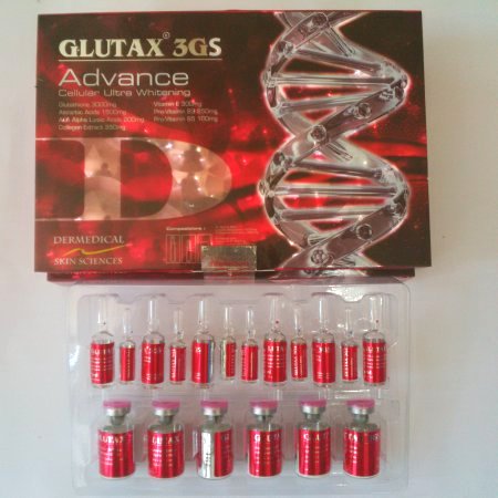 GLUTAX, 3GS, ADVANCE, GLUTATHIONE, SKIN, WHITENING, INJECTION,