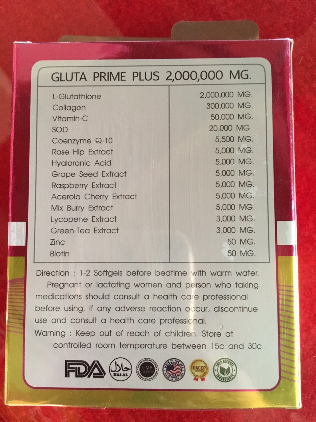Gluta Prime Plus New Box by www.ccthaitown.com