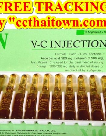 V-C INJECTION 100% PURE VITAMIN C INJECTION AMPOULE ASCORBIC SKIN CARE ANTI-AGING Injection by www.ccthaitown.com