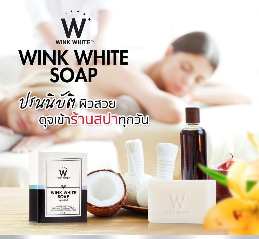 NEW WINK WHITE SOAP (GLUTA PURE SOAP) WHITENING BRIGHTENING
