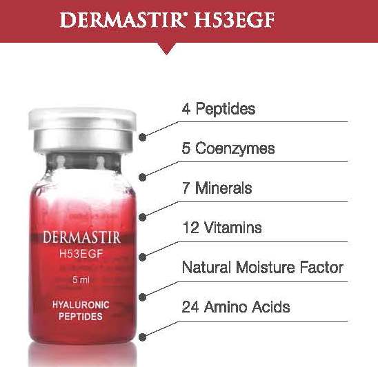 DERMASTIR – H53EGF STERILE 5 ml HYALURONIC PEPTIDES SKIN RESURFACING by "www.ccthaitown.com"