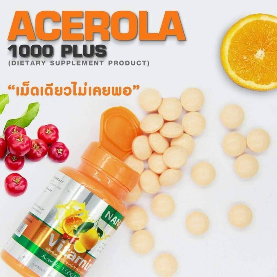 30 TABS VITAMIN C NANO ASCORBIC ACID ACEROLA 1,000 PLUS by "www.ccthaitown.com"