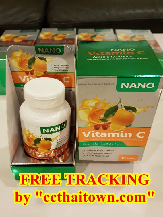 30 TABS VITAMIN C NANO ASCORBIC ACID ACEROLA 1,000 PLUS by "www.ccthaitown.com"