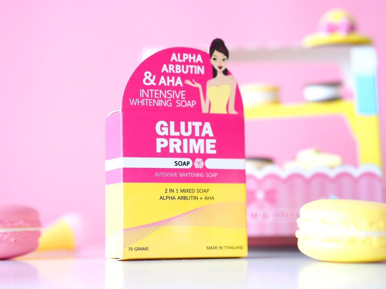 70 g GLUTA PRIME SOAP 20X AHA ARBUTIN WHITE WHITENING BRIGHT BLEACH FACE SKIN by "www.ccthaitown.com"