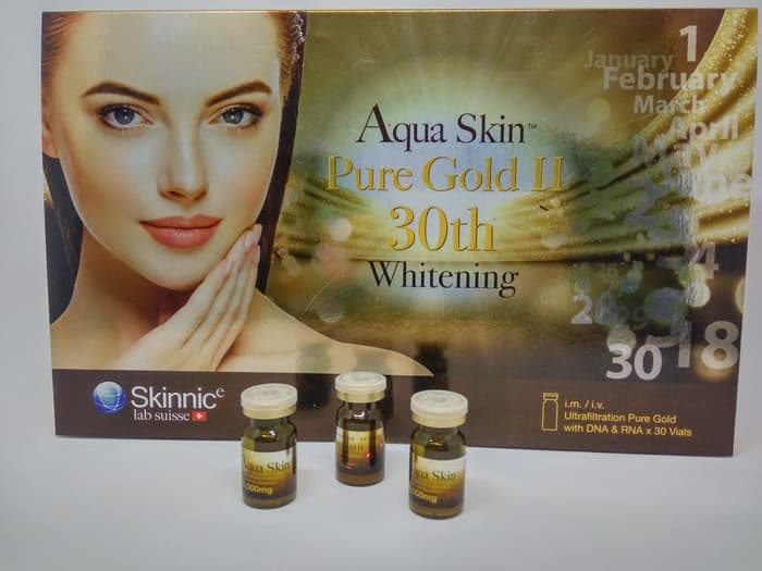 AQUA SKIN PURE GOLD II 30TH WHITENING GLUTATHIONE SKIN (SWISS)