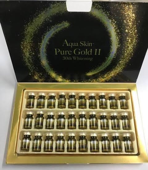 AQUA SKIN PURE GOLD II 30TH WHITENING GLUTATHIONE SKIN (SWISS)