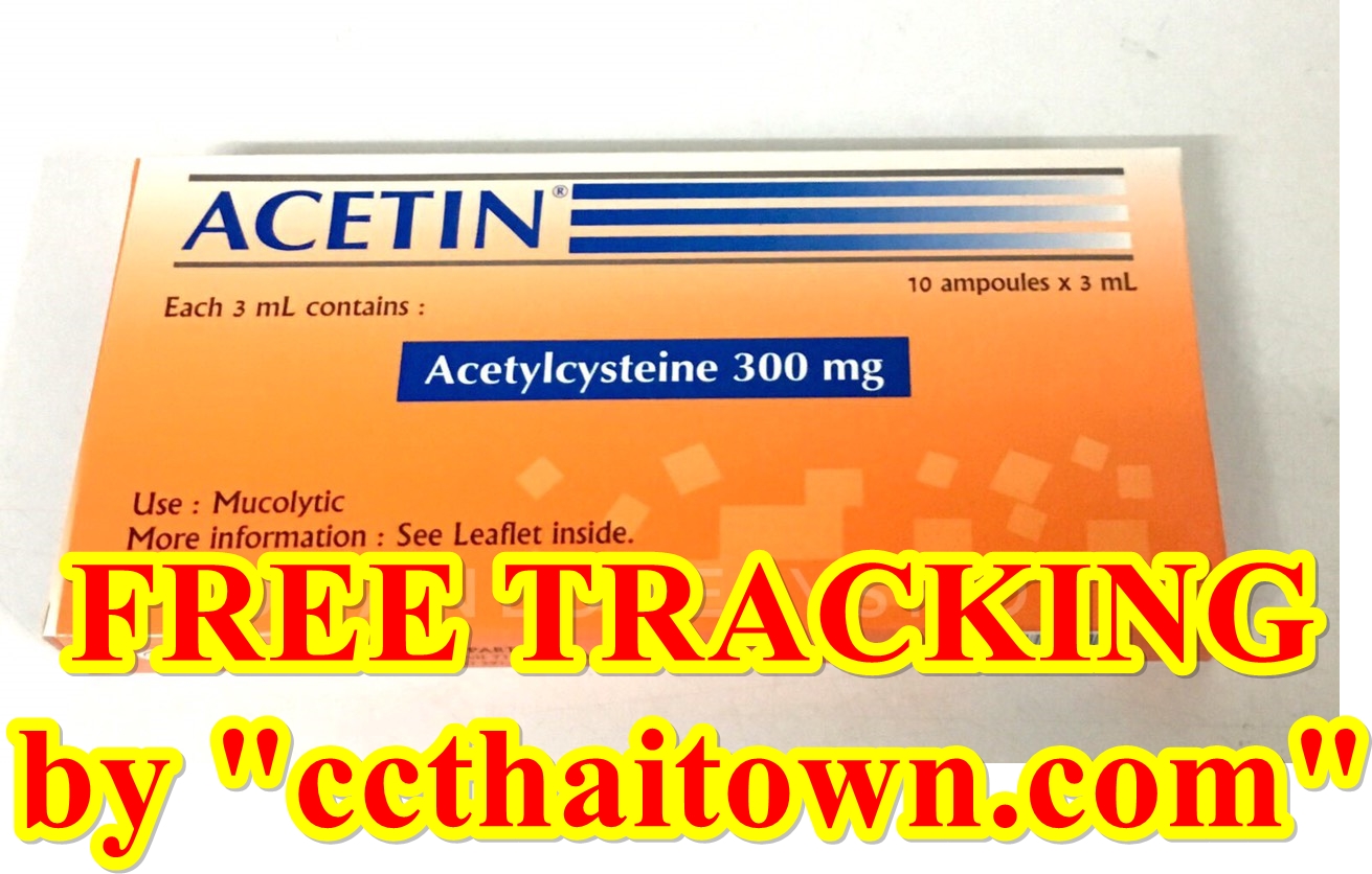 ACETIN 300MG N-ACETYL CYSTEINE (GLUTATHIONE PRECURSOR) WHITE GLUTATHIONE INJECTION by www.ccthaitown.com