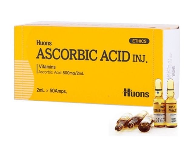 HUONS ASCORBIC ACID PURE VITAMIN C (50 ampoules) KOREA INJECTION by "www.ccthaitown.com"