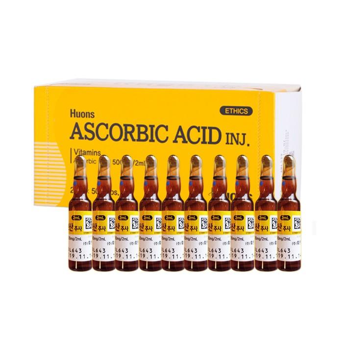 HUONS ASCORBIC ACID PURE VITAMIN C (50 ampoules) KOREA INJECTION by "www.ccthaitown.com"