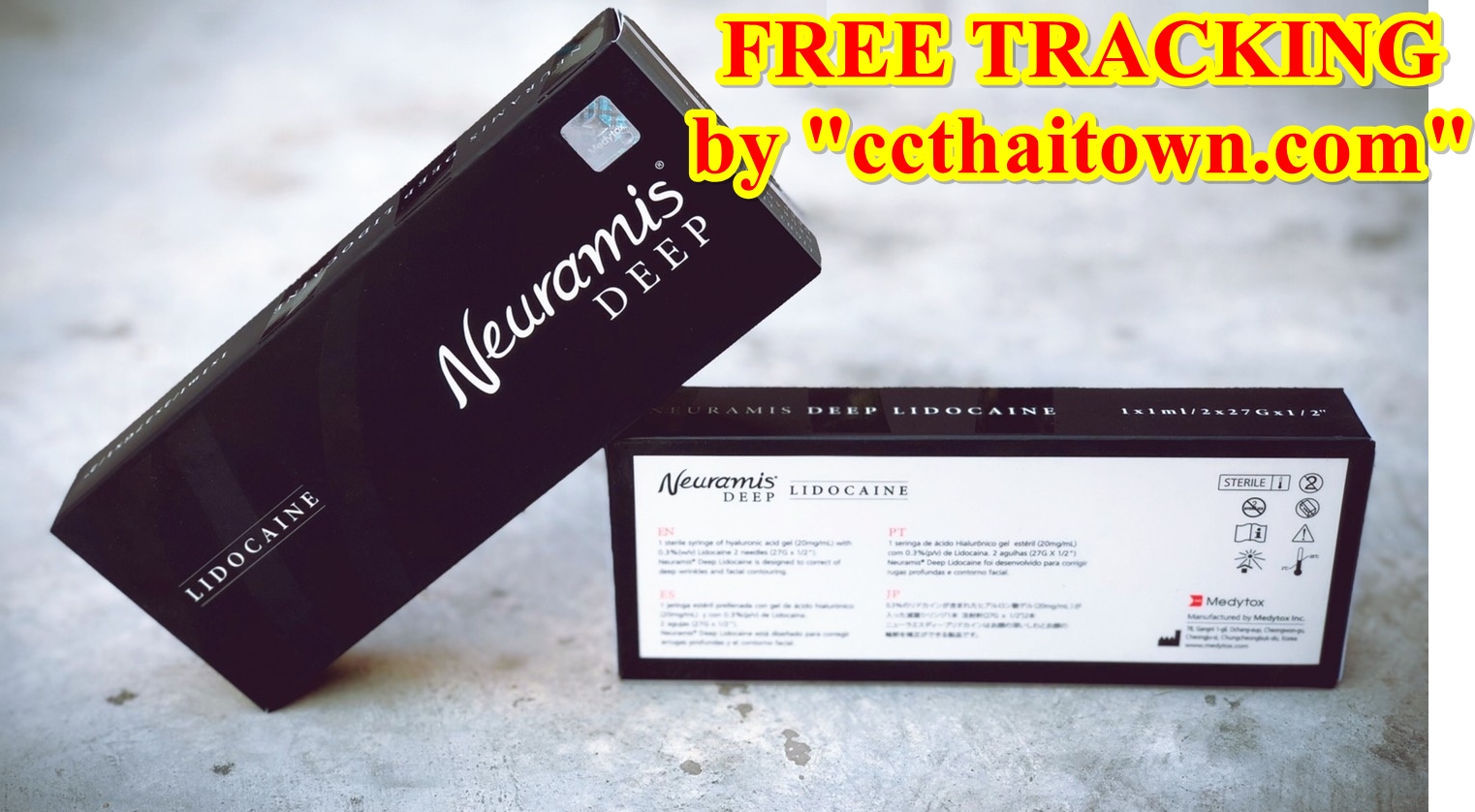 NEURAMIS DEEP BLACK BOX (LIDOCAIN) CROSS-LINKED HYALURONIC ACID MIXED WITH ANESTHETIC by "www.ccthaitown.com" 