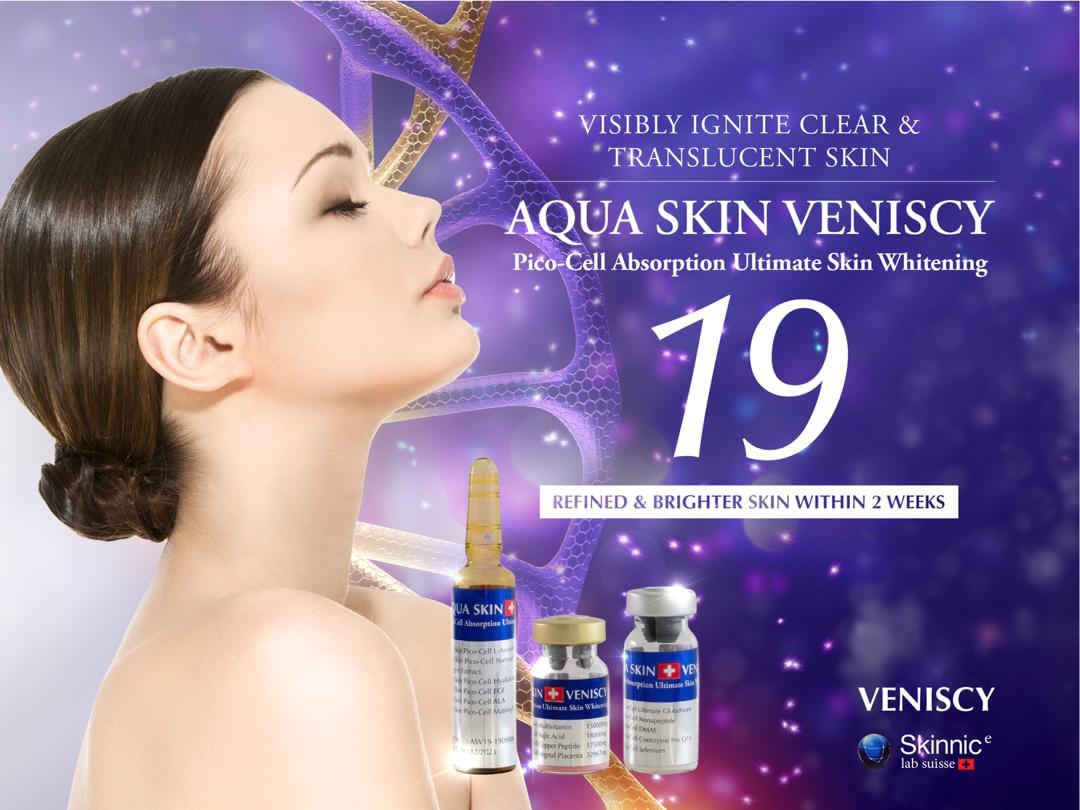 NEW!! AQUA SKIN VENISCY 19TH (SWISS) PICO CELL ABSORPTION ULTIMATE SKIN WHITENING INJECTION by "www.ccthaitown.com"