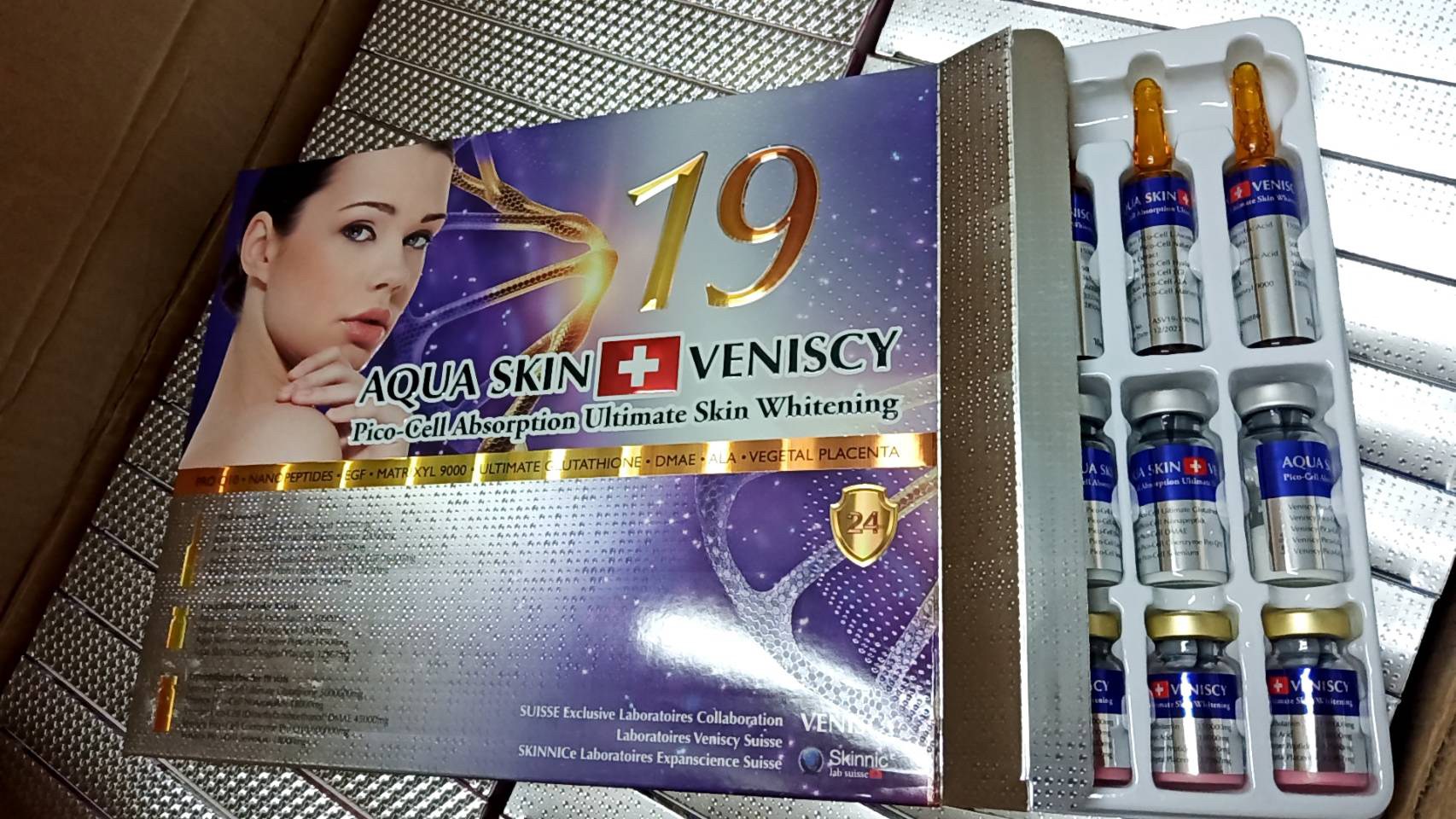 NEW!! AQUA SKIN VENISCY 19TH (SWISS) PICO CELL ABSORPTION ULTIMATE SKIN WHITENING INJECTION by "www.ccthaitown.com"