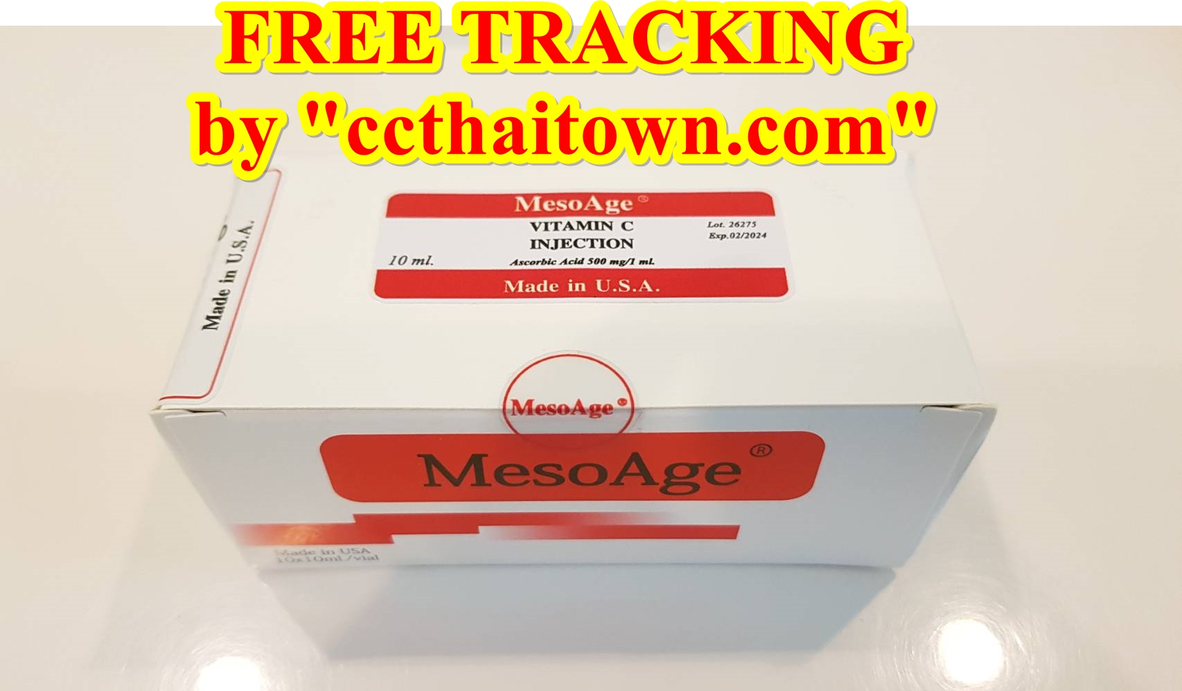 MESOAGE VITAMIN C ASCORBIC ACID 100% (USA) INJECTION AMPOULE www.ccthaitown.com