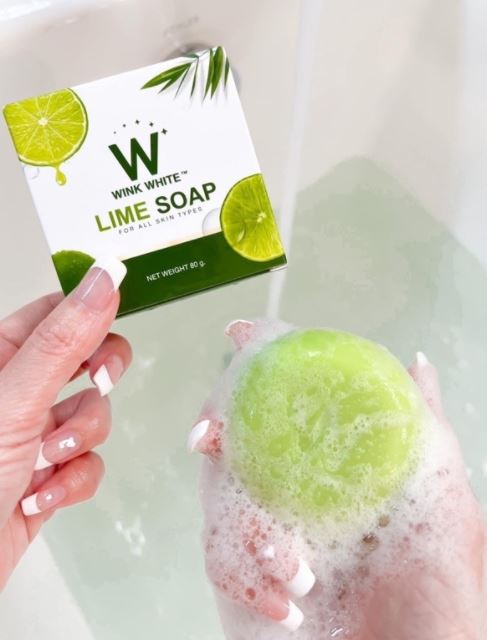 80g WINK WHITE SOAP LIME SOAP WHITE WHITENING BRIGHT FACE SKIN