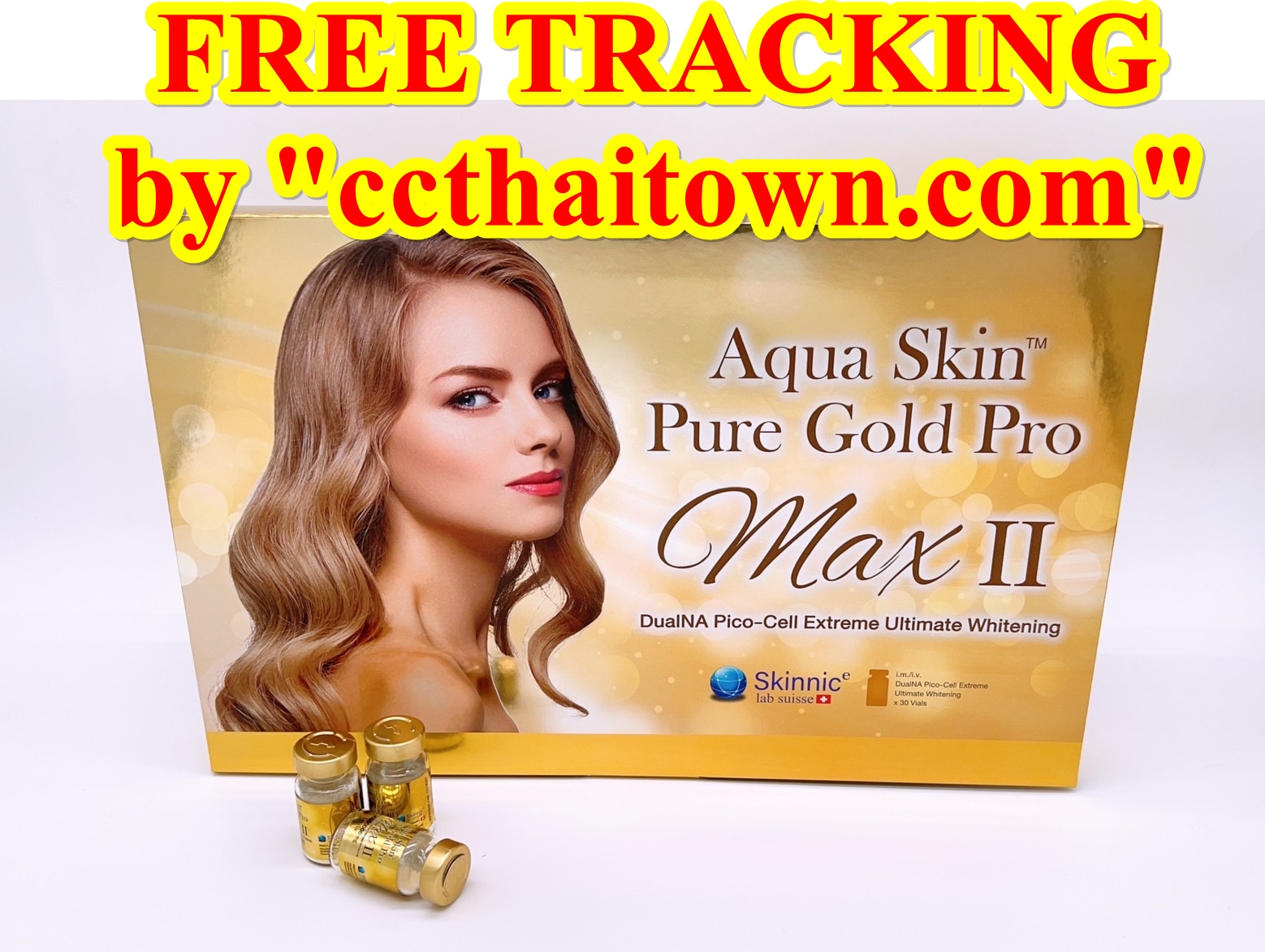 NEW AQUA SKIN PURE GOLD PRO MAX II DUALNA PICO-CELL EXTREME ULTIMATE WHITENING GLUTATHIONE