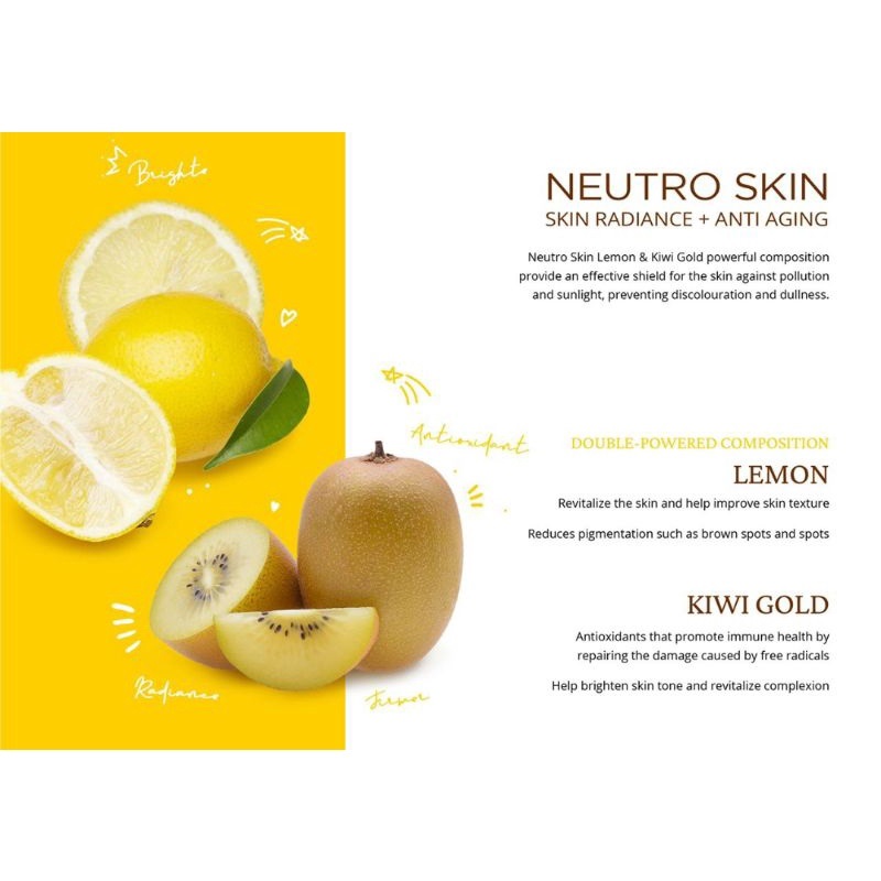 NEUTRO SKIN LEMON & KIWI GOLD INJECTION by "www.ccthaitown.com"