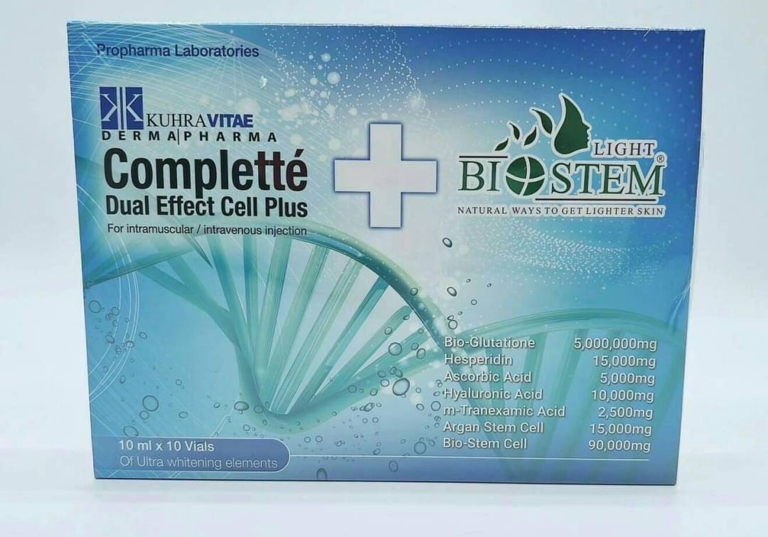 NEW KUHRA VITAE COMPLETTE DUAL EFFECT CELL PLUS BIOSTEM GLUTATHIONE SKIN WHITENING GLUTATHIONE SKIN WHITENING INJECTION by www.ccthaitown.com