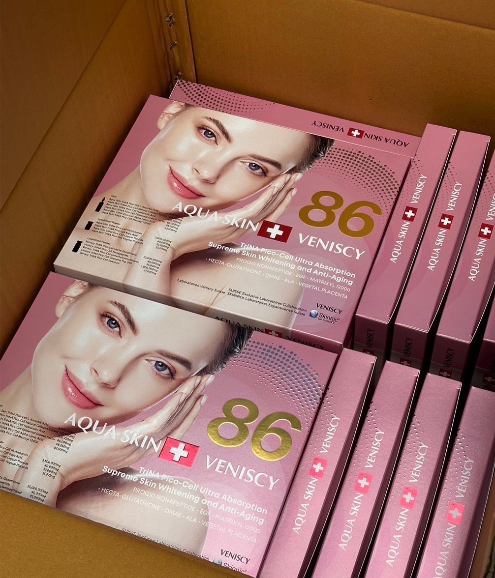 AQUA SKIN + VENISCY 86 (SWISS) TRINA PICO-CELL ULTRA ABSORPTION SUPREME SKIN WHITENING AND ANTI-AGING