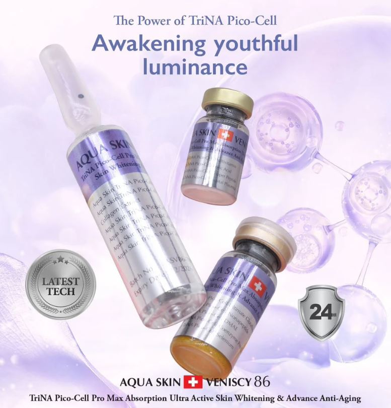 AQUA SKIN VENISCY 86 NEWTECH WHITENING GLUTATHIONE DISCOVER