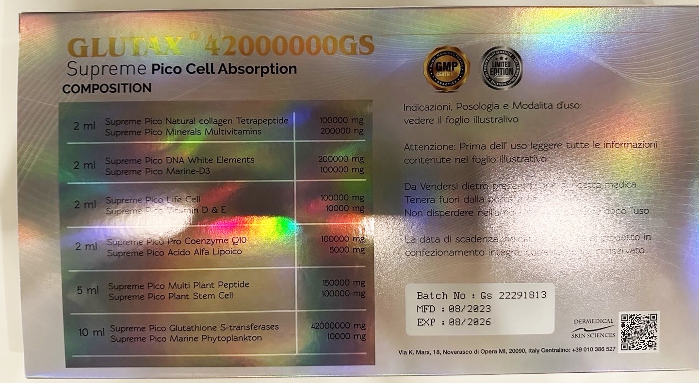 NEW GLUTAX 42000000GS SUPREME PICO CELL ABSORPTION