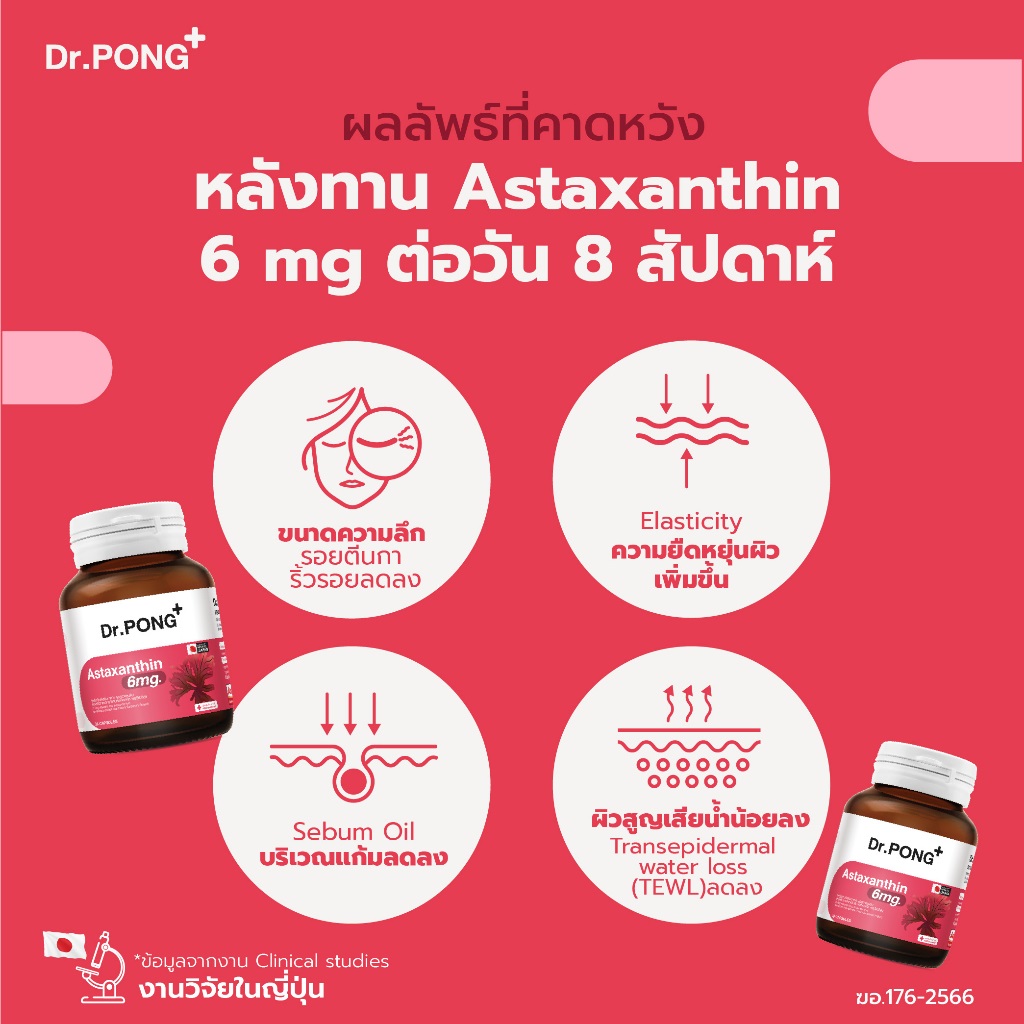 DR.PONG ASTAXANTHIN 6 mg (Astaxanthin from Haematococcus Pluvialis Extract Dietary Supplement Product)