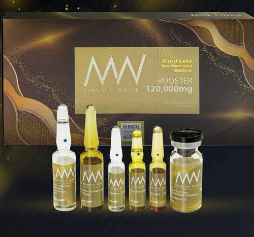 MIRACLE WHITE ROYAL GOLD 120000 MG GLUTATHIONE BOOSTER INJECTION