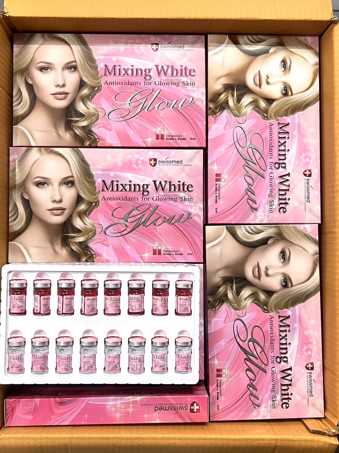 MIXING WHITE GLOW ANTIOXIDANTS FOR GLOWING SKIN L-GLUTHATIONE 150,000,000 MG WHITENING INJECTION