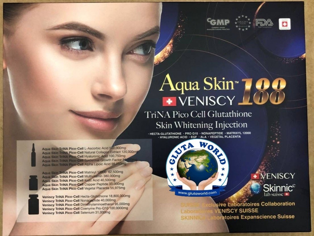AQUA SKIN VENISCY 188 TriNA PICO GLUTATHIONE WHITENING INJECTION