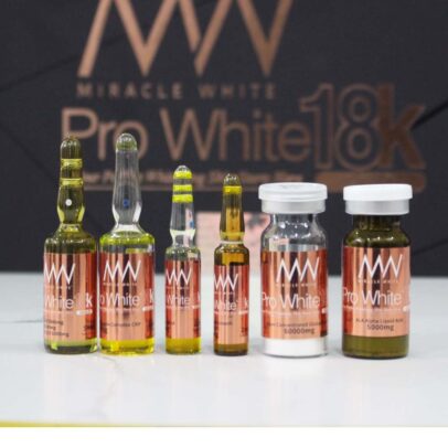MIRACLE WHITE PRO WHITE 18k GOLD SKIN WHITENING GLUTATHIONE INJECTION